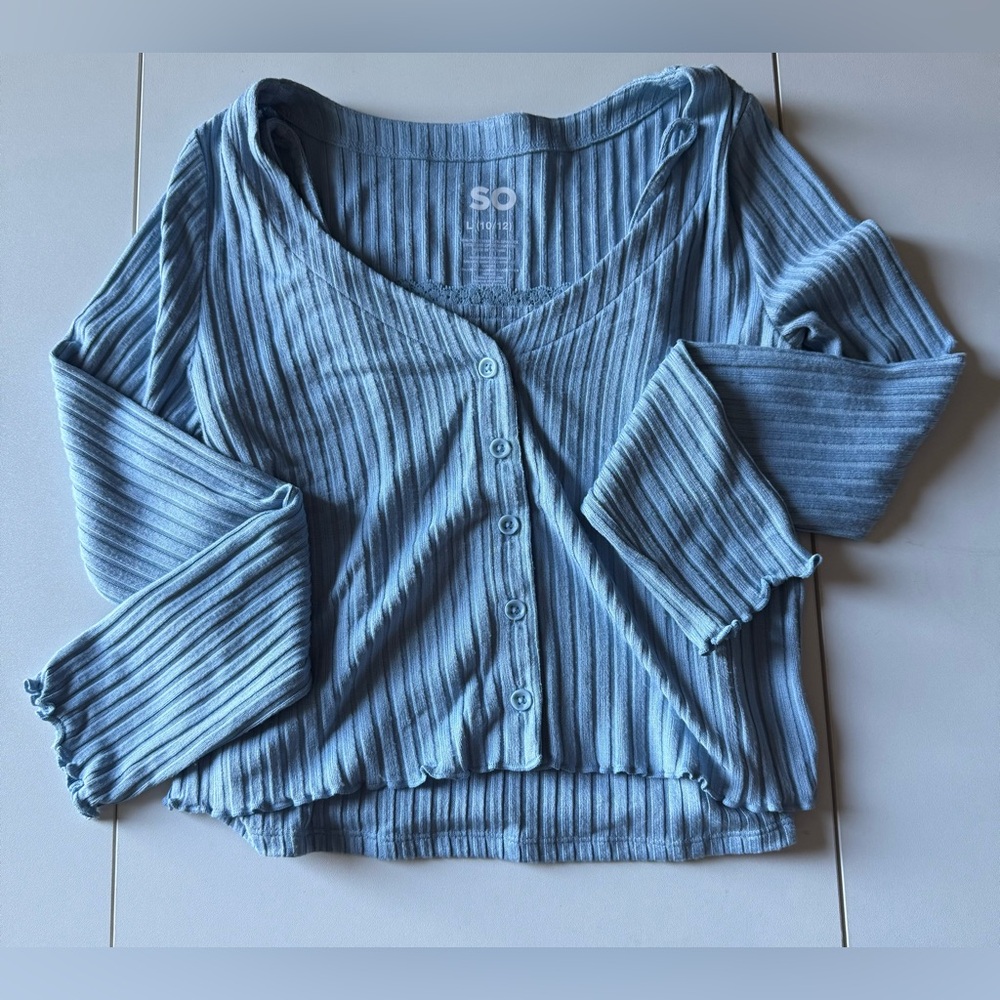 Girls Size L (10/12) Cardigan & Tank Top Set